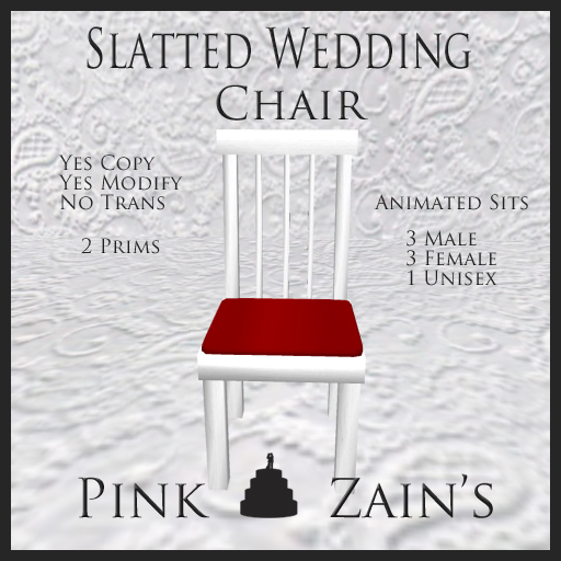 Slatted Wedding Chair/Single - Red