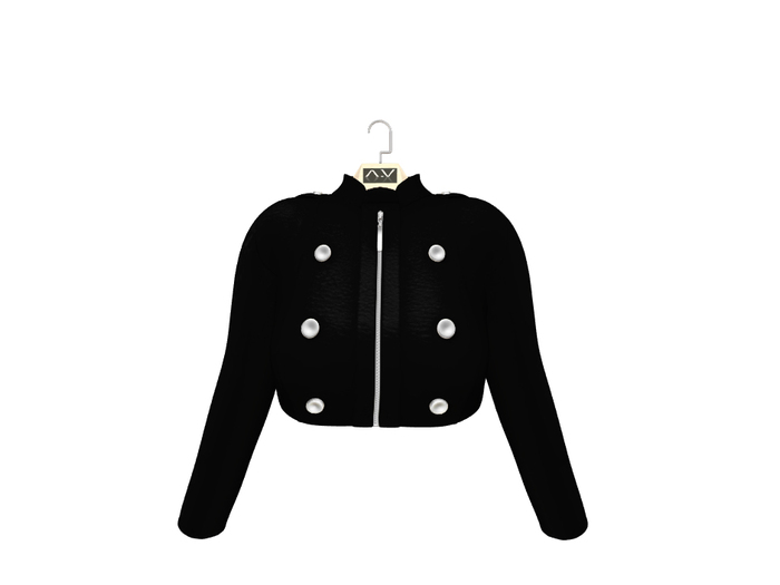 .:Vitrimi:. Crop Jacket Black Leather