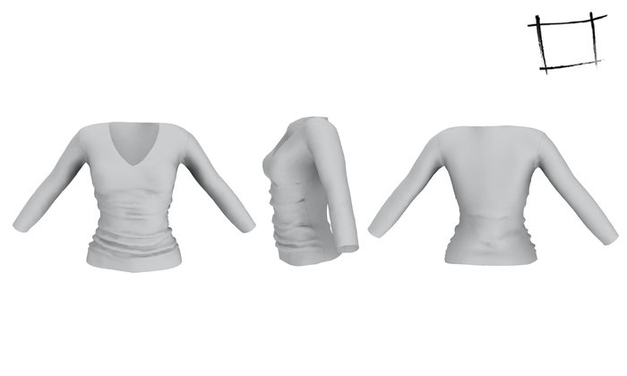  Full Perm FitMesh Women's Wide V-neck Top