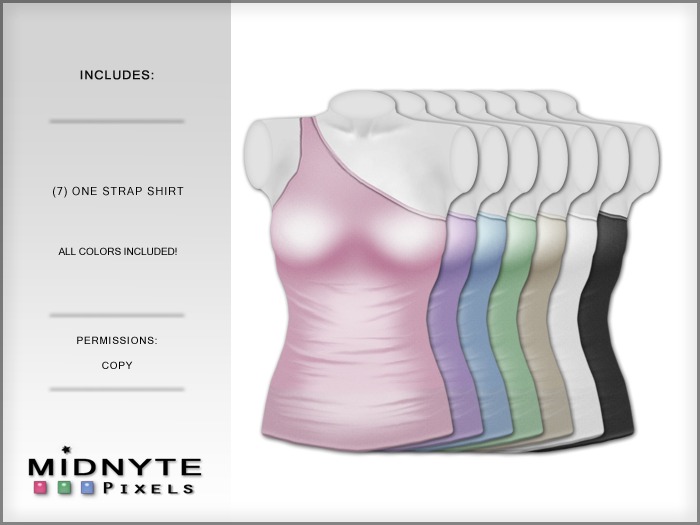 (7) One Shoulder Strap Tops
