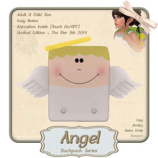 .:{Adore}:. Angel Backpack