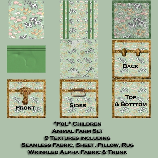 *FoL* Children's Textures - Animal Farm Bedroom Set