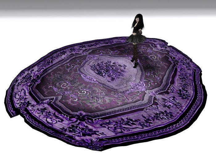 [Px] Vamps  Rug - Black & Violet (Round)