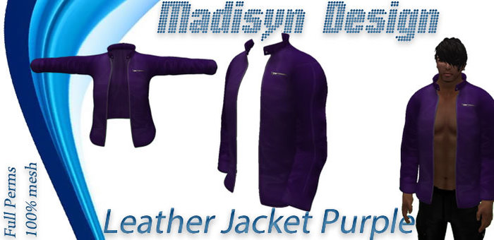 Leather Jacket - Purple (No Shirt)