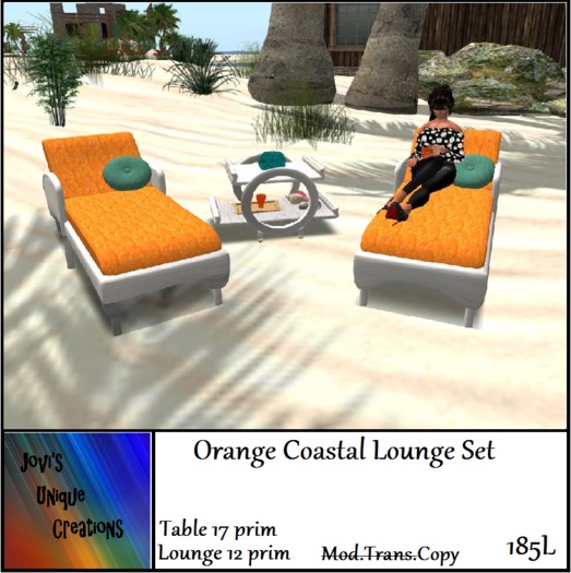 Orange Coastal Lounge Set (Bag)
