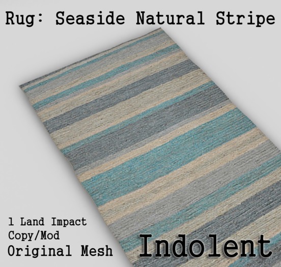 [Indolent] Natural Seaside Stripe Rug 1LI