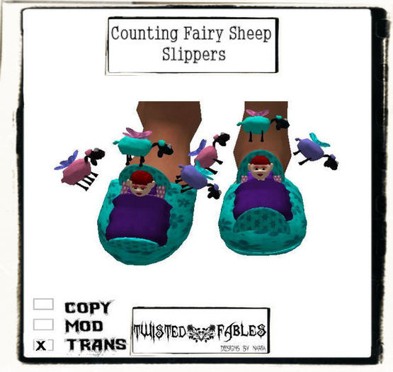 **TF** Counting Fairy Sheep Slippers - Touch to Resize