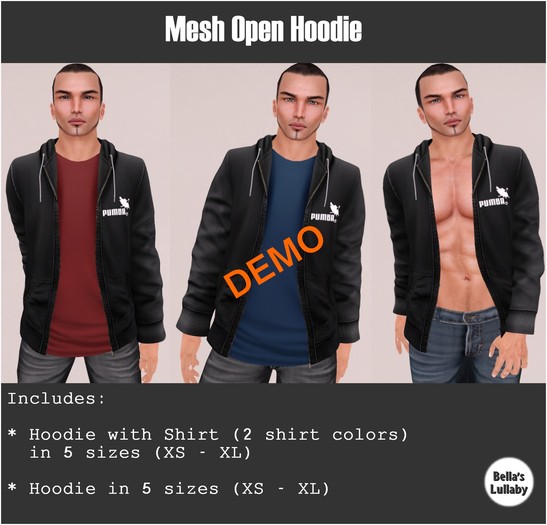 ::BL:: DEMO Mens Open Hoodie