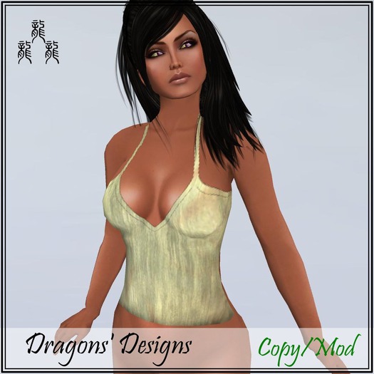  Backless Shoil Light Green Top