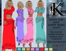Keresma - Gypsy skirt & top outfit - Hearts