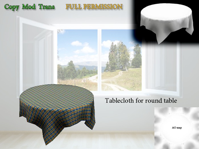 Tablecloth for round table Full Permission