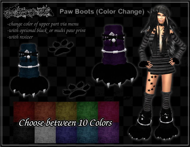 ::DarKCatZ:: Paw Boots (Color Change)