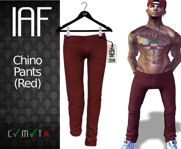 IAF Chino Pants (Red)