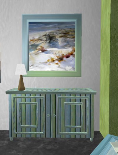 V- SIDEBOARD - APARADOR BLUE & KIWI