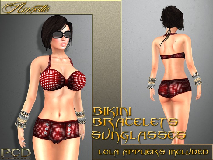 Annette 50s Bikini Red