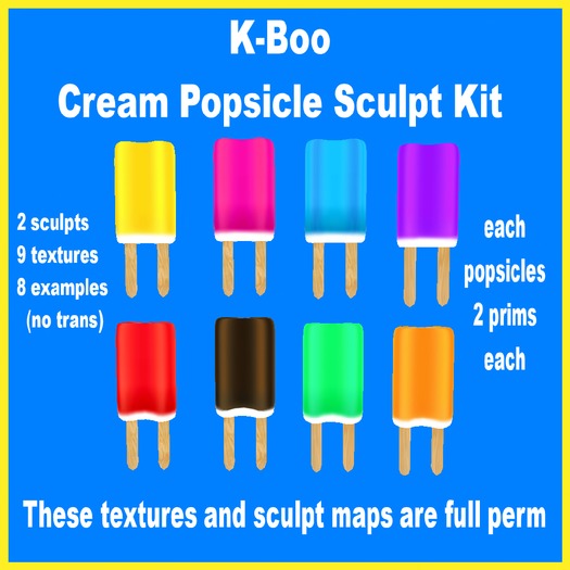 Second Life Marketplace - k-boo cream popsicle sculpt kit