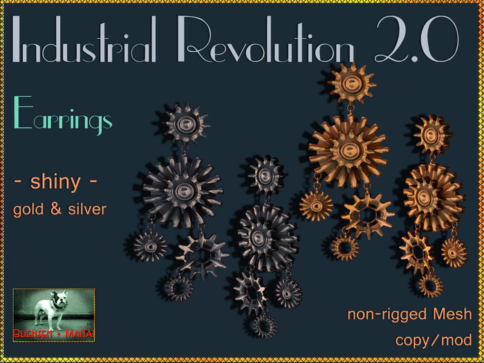 Bliensen + MaiTai - Moonchild - Earrings - Gold