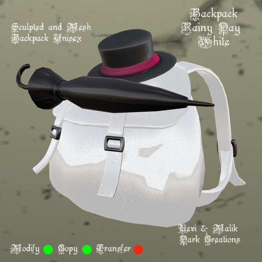 Backpack Rainy Day White