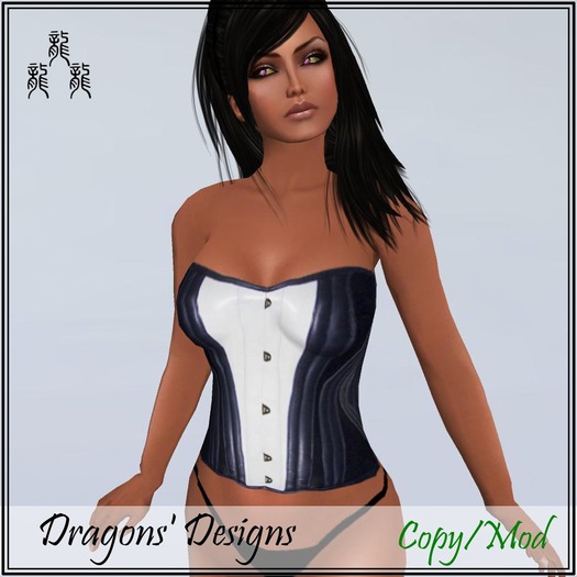 Black&White-Corset-Dragons'