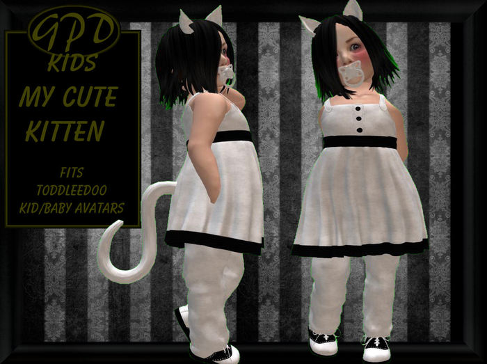 {GPDKIDS} My Cute Kitten WHITE