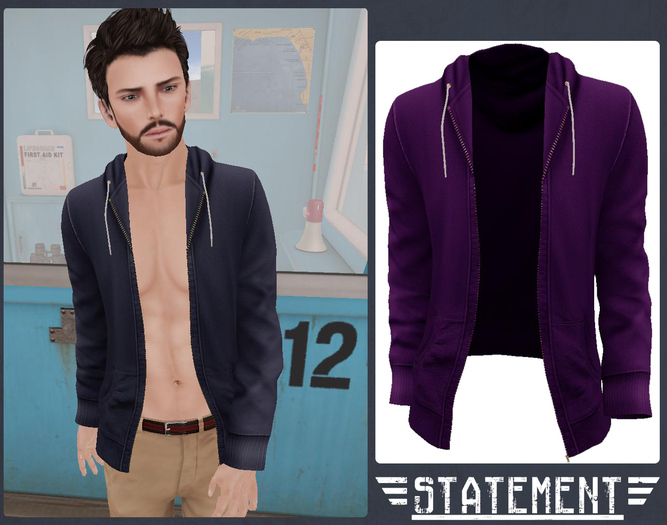 Open Hoodie (Purple) 