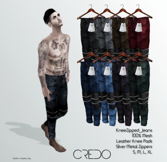 CREDO // KneeZip_Jeans_FATPACK