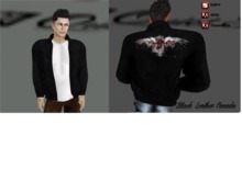 **AQK**M Irish Black Leather Jacket