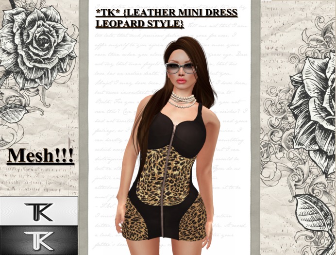 *TK* LEATHER MINI DRESS LEOPARD  