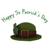 AyA Designs St Patrick's Day Round Hat *Gift*