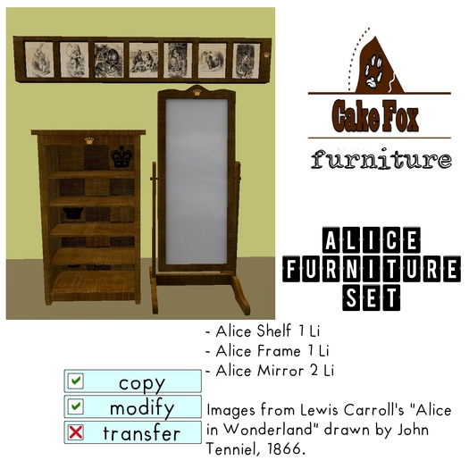 CakeFoxAliceFurnitureSet