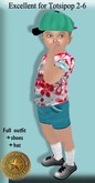TO01 Totsipop avatar Blue polka dress  w/ sandals <box>