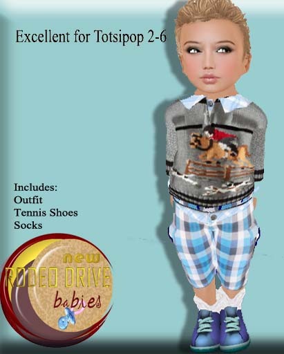 TO01 Totsipop avatar Blue polka dress  w/ sandals <box>