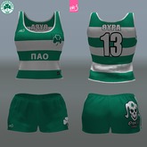 PANATHINAIKOS - female top + shorts (MESH)