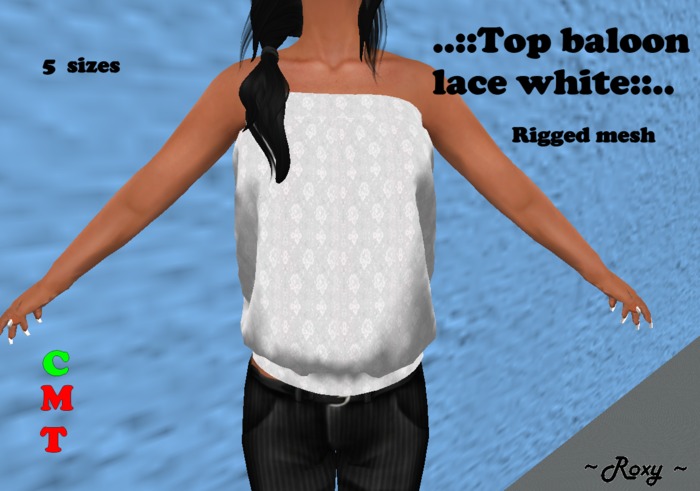 ..::Top baloon lace white::..
