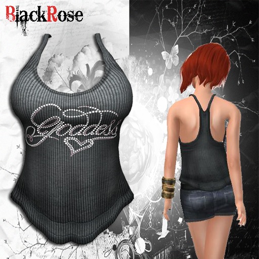 BlackRose Tank Top Godess