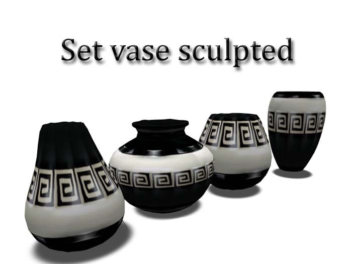 SET VASE SCULPTED