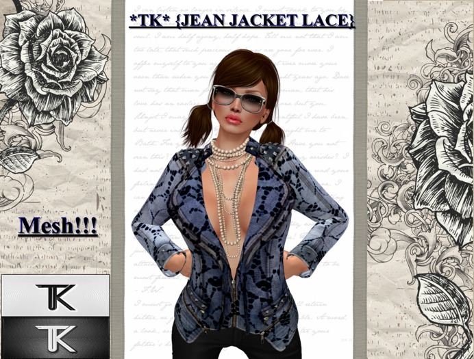 *TK*  JEANS JACKETS LACE BOX