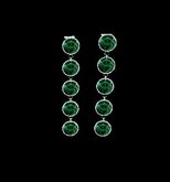 Multiple Stone Drop Dark Green Swirl