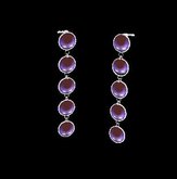 Multiple Stone Drop Purple Pearl