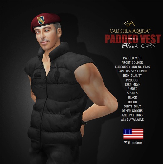 PADDED VEST GENTS WOODLAND