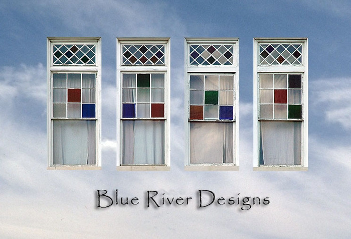 Windows w/Stained Glass Panes Texture Set
