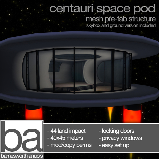 [ba] centauri space pod - packaged