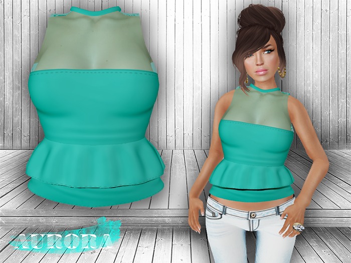 Silk peplum top Tops