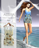 Asteria Creations - Du Diamond Mesh Top & Mesh Skirt - Beige
