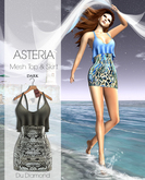 Asteria Creations - Du Diamond Mesh Top & Mesh Skirt - Dark