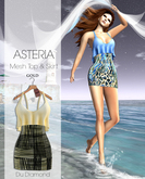 Asteria Creations - Du Diamond Mesh Top & Mesh Skirt - Gold