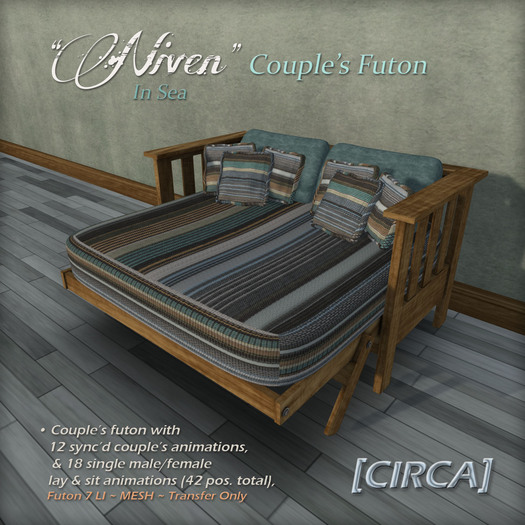 [CIRCA] - "Niven" Couple's Futon - In Sea