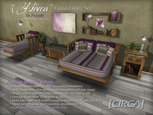 [CIRCA] Pkg - "Niven" Vintage Trunk Seat & Decor Set - Cocoa