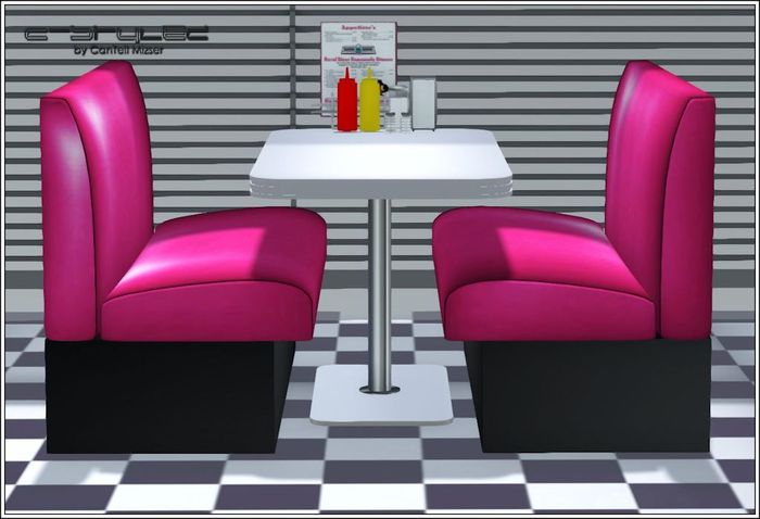 C-Stylez by CanTell Mizser - 50's Diner Set - Black and Red - w/ Poses and Coffee Dispenser!