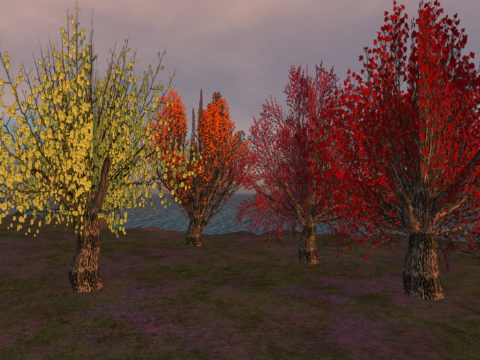 Garden trees FATPACK - green, red, autumn & pink